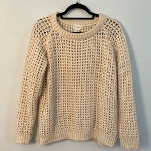 Anthropologie Sweater with Honeycomb Detailing